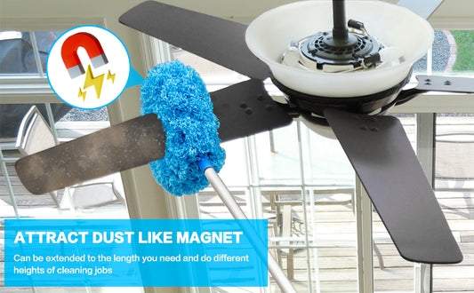 Washable Fan Cleaner Duster, Microfiber Dust Cleaner for Home, Kitchen, Car, Ceiling