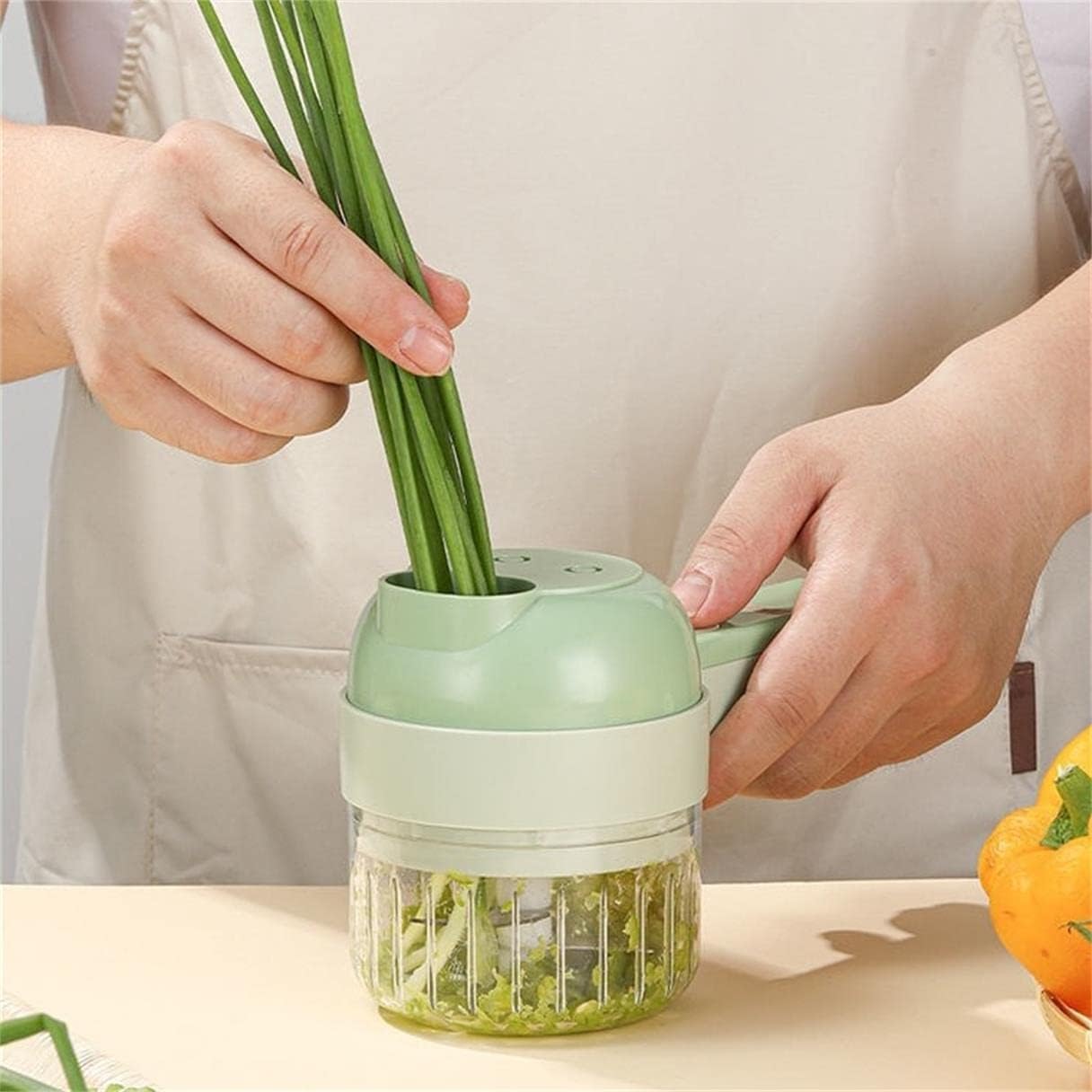 4-in-1 Electric Veggie Cutter & Slicer Set