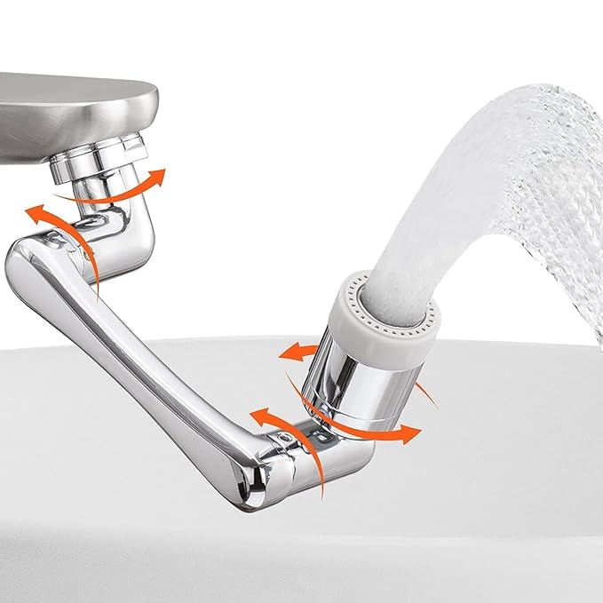 “360° Rotating Faucet Extender – Dual Mode Splash Filter”