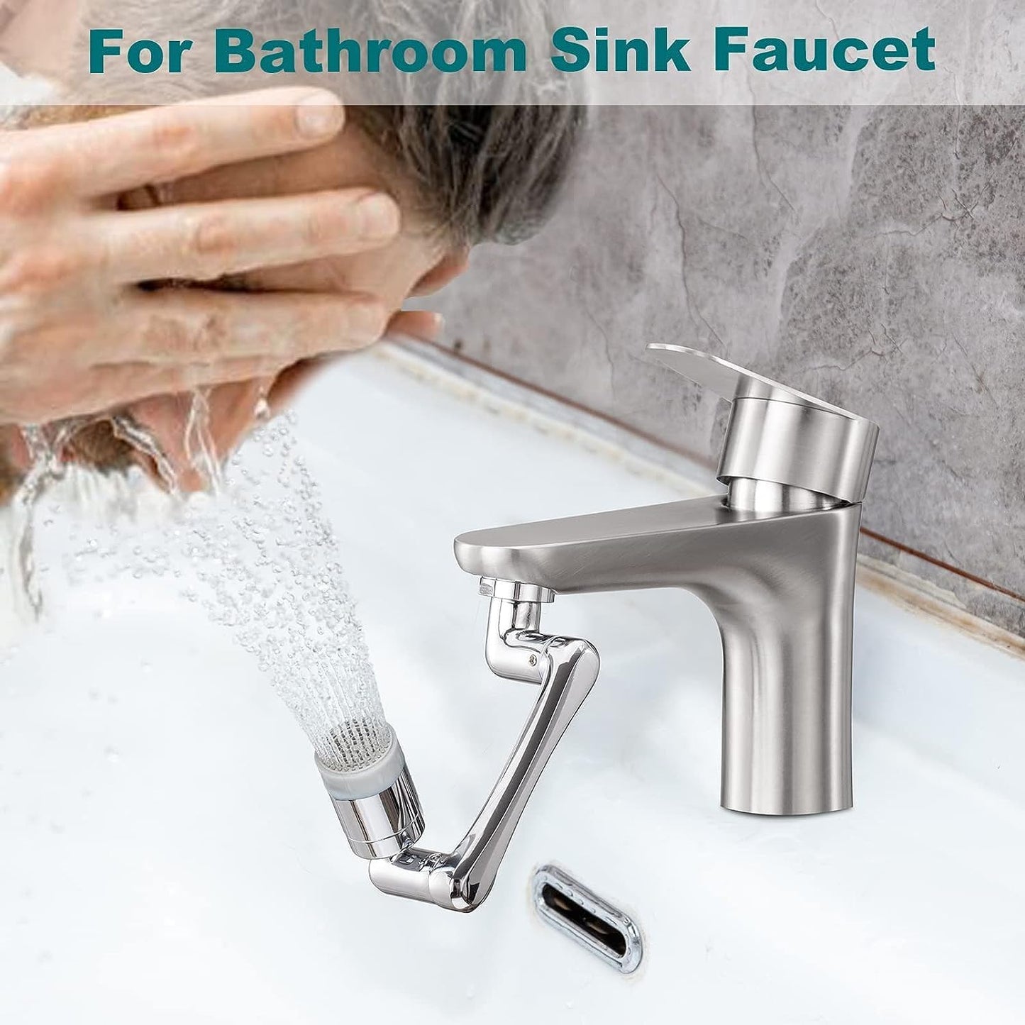 “360° Rotating Faucet Extender – Dual Mode Splash Filter”