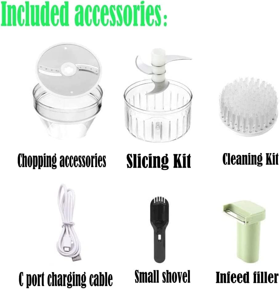 4-in-1 Electric Veggie Cutter & Slicer Set