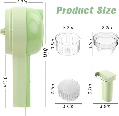 4-in-1 Electric Veggie Cutter & Slicer Set